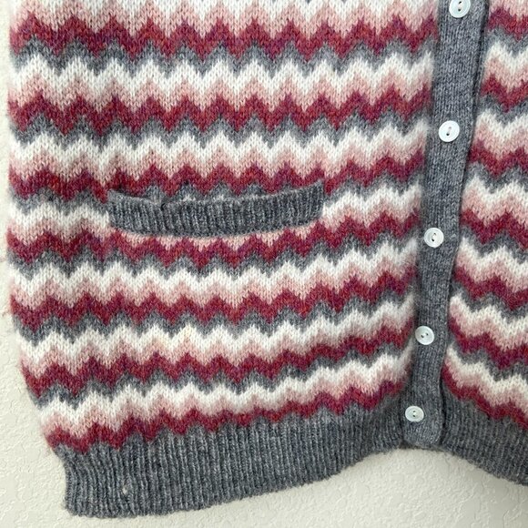 Vintage Wool Rabbit Hair Blend Grannycore Button Down Sweater Vest - Picture 4 of 9